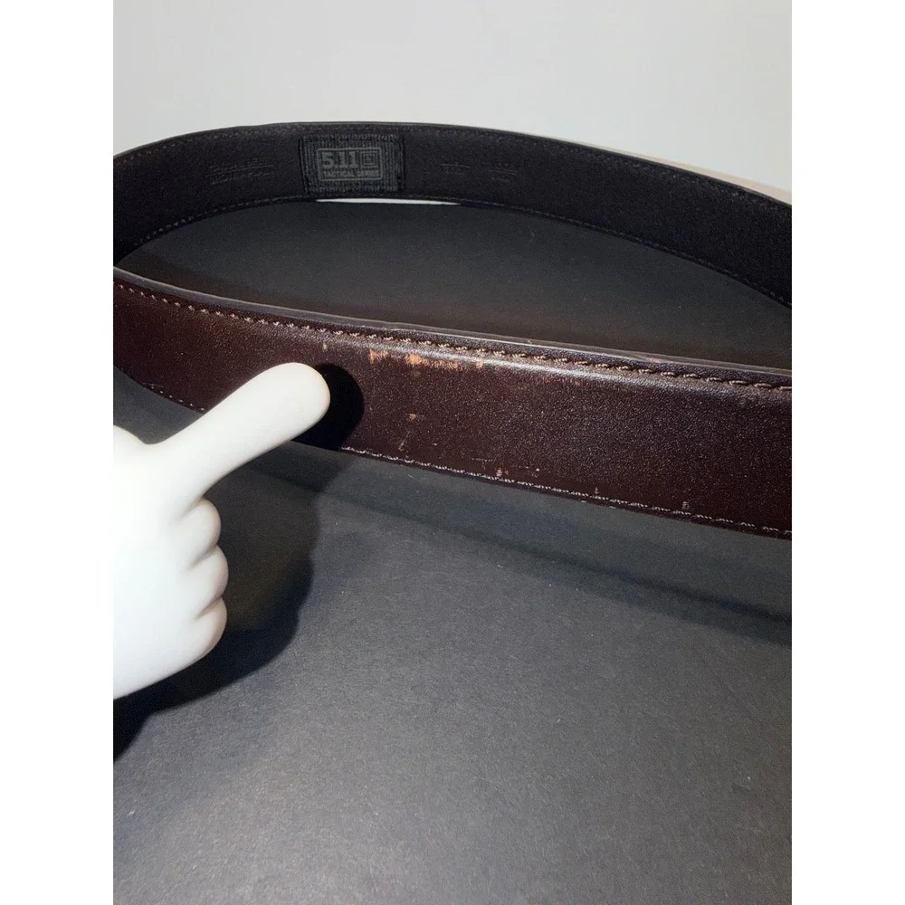5.11 Tactical Men Brown Leather Casual Belt 1.5 Inch Model 59501 Size L 36-38